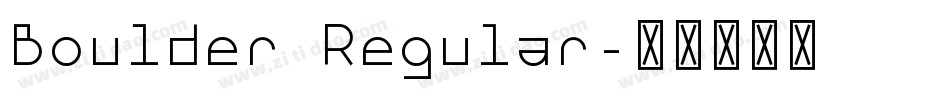 Boulder Regular字体转换